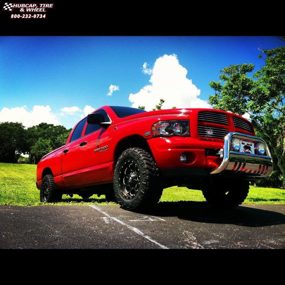 vehicle gallery/dodge ram 1500 fuel boost d534 18X9  Matte Black & Milled wheels and rims
